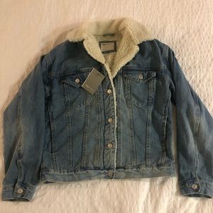 ASOS Denim Sherpa Jacket